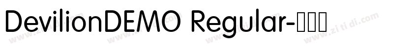 DevilionDEMO Regular字体转换 DevilionDEMO Regular字体转换